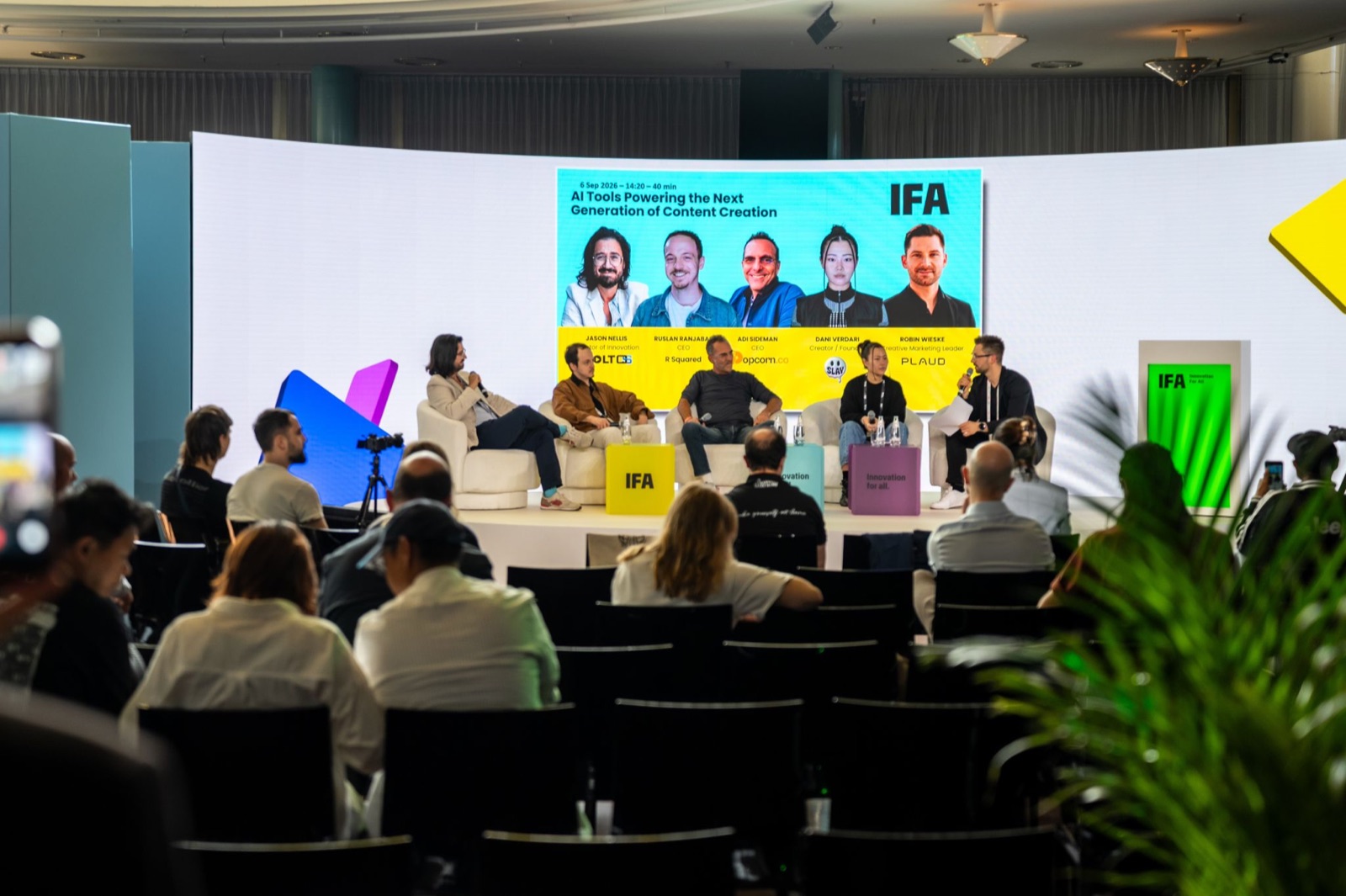 Jason Nellis on the panel "AI Tools Powering the Next Generation of Content Creation" at IFA 2026 in Berlin