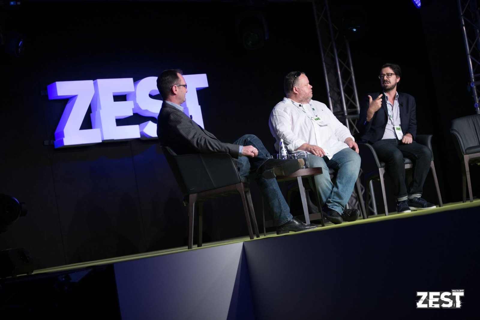 Jason Nellis speaking on a panel at ZEST Malta 2017